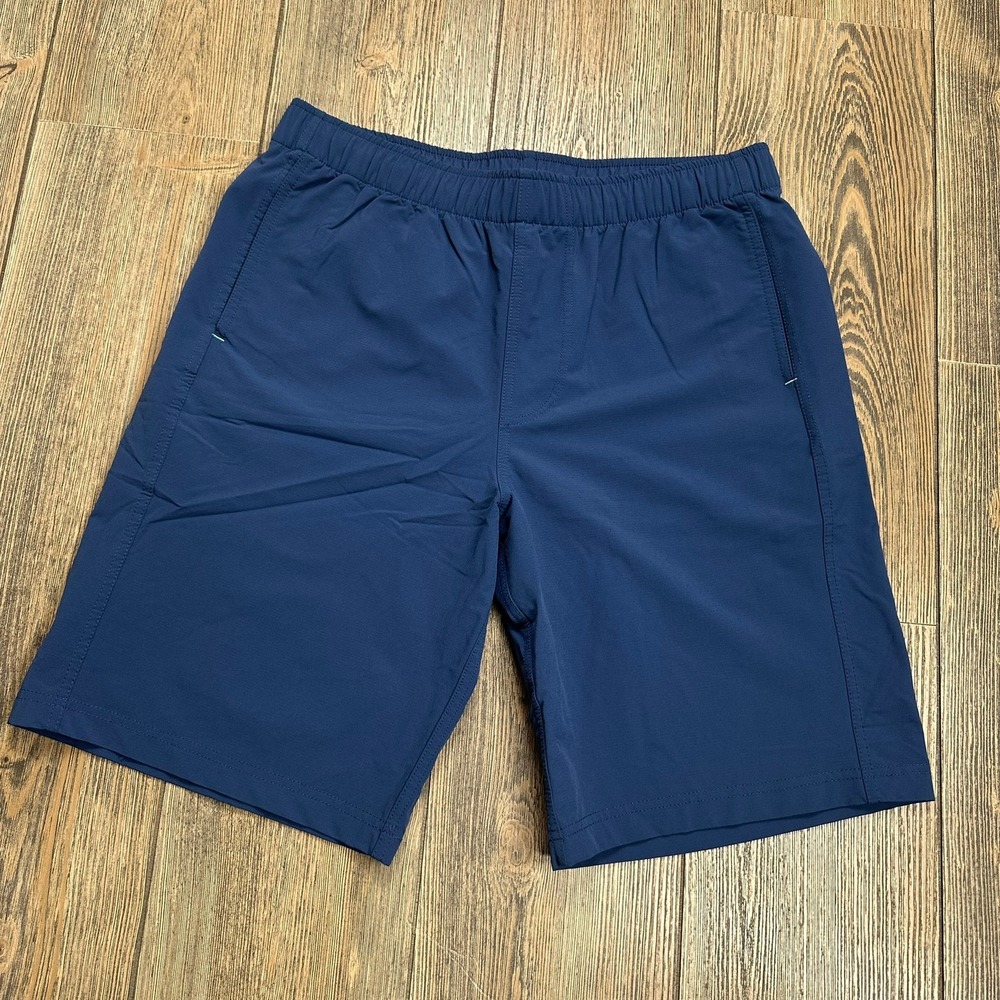 MYLES Apparel Everyday Short Blue Nylon Spandex Athletic Mens Medium 10" Inseam